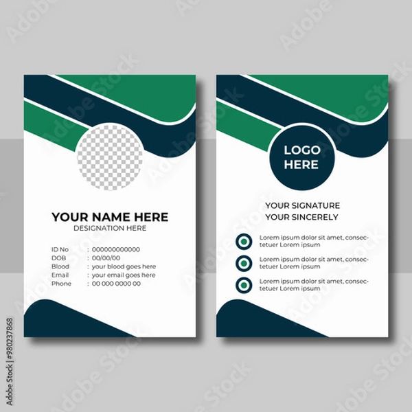 Obraz Creative Modern Id Card Template