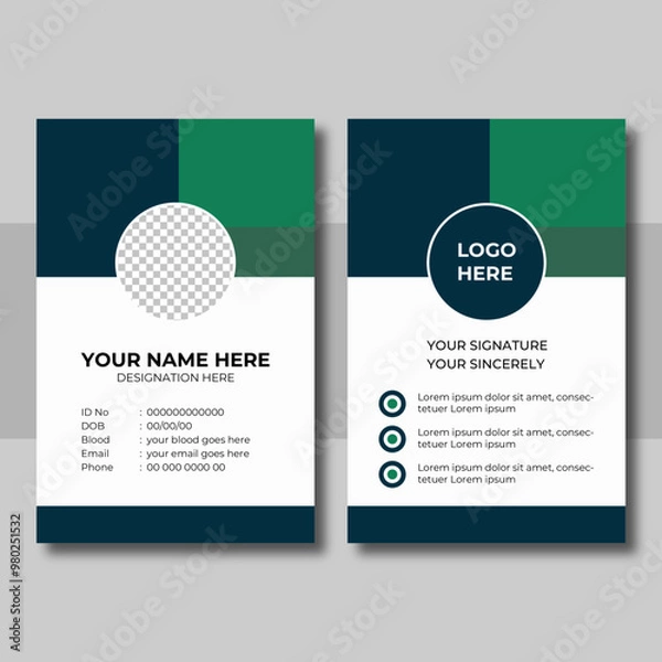 Obraz Corporate ID Card Design Template
