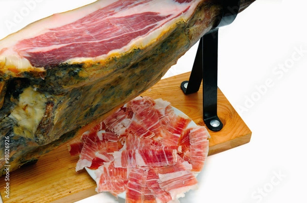 Obraz Iberian ham typical Spanish dish