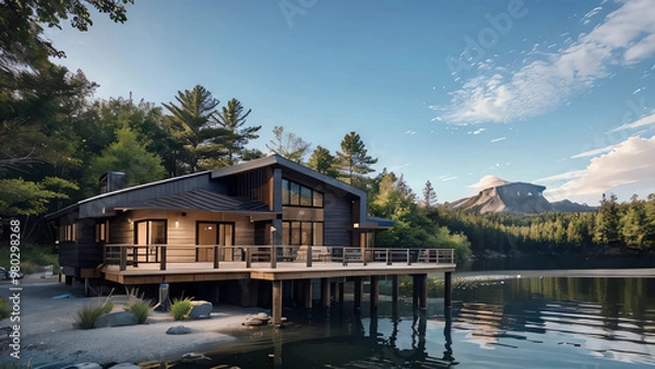 Obraz house on the river