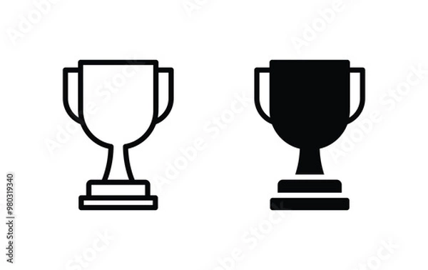Obraz trophy icon vector