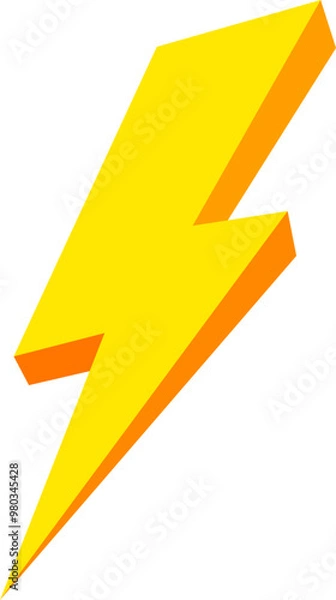 Fototapeta Isometric Lightning Thunder