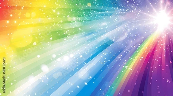 Obraz Rainbow Background, Colorful Vector Design for Graphics