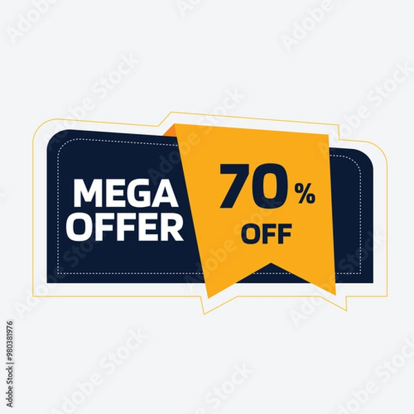 Obraz Mega Sale Offer Tag Fully Editable Vector or EPS