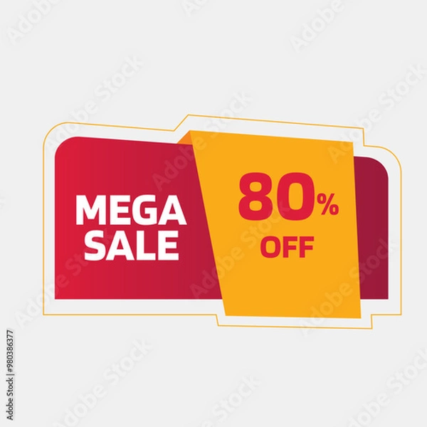 Obraz Mega Sale Offer Tag Fully Editable Vector or EPS