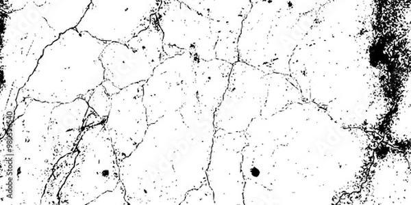 Fototapeta Abstract grunge or dust white background Image includes effect the black and white tones. Black grainy dust isolated texture design grey on white old wall background