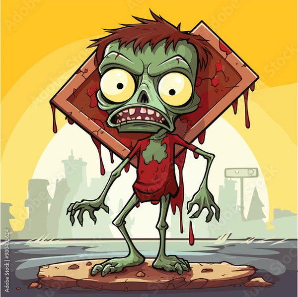 Obraz Zombie in Torn Shirt Walking