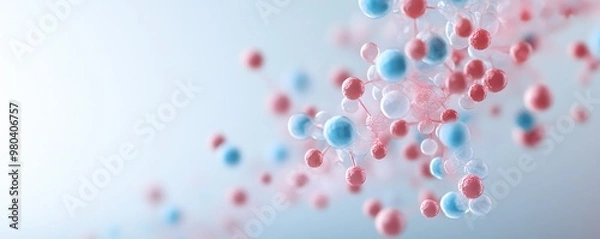 Fototapeta Protein-Ligand Docking Simulation - Exploring Biomolecular Dynamics and Protein Folding Effects on Molecular Interactions in Scientific Research