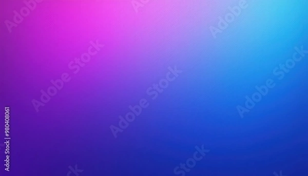 Fototapeta Abstract Vibrant Neon Purple and Sky Blue Gradient Noisy Grain Background Texture