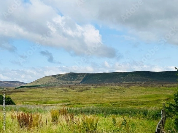 Fototapeta clouds over the river