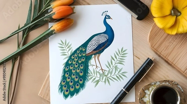 Obraz An example of an Indian peacock
