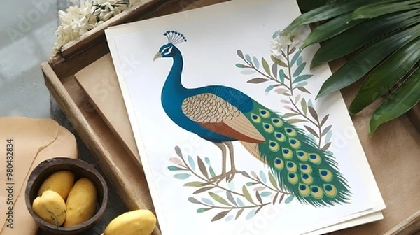 Obraz An example of an Indian peacock
