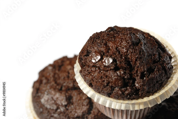 Obraz muffins on a white background