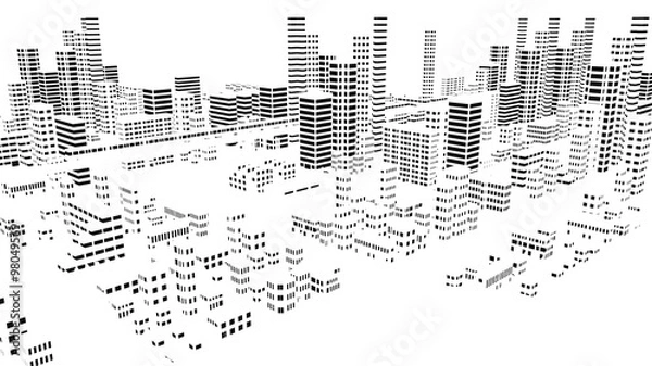 Obraz Monotone City Landscape