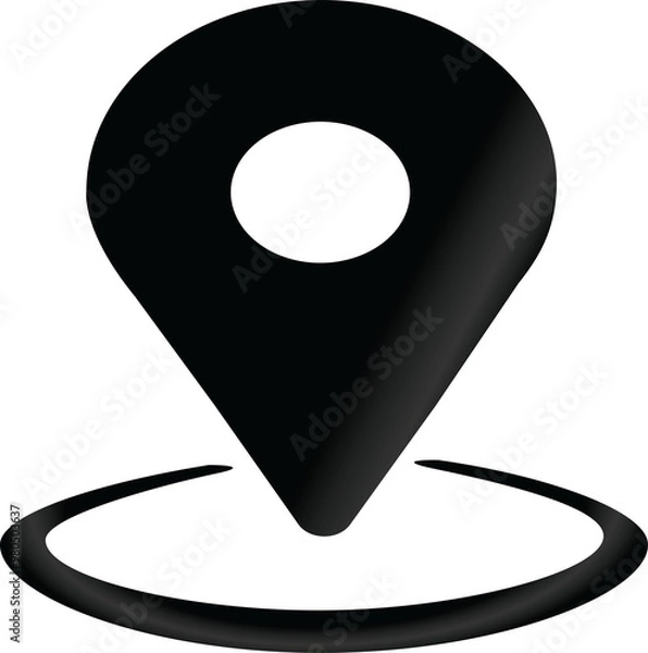 Fototapeta Location icon, Map vector icon isolated on transparent background, Map transparency logo concept