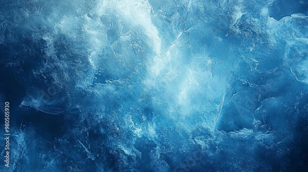Fototapeta Abstract ice texture with a light spot for text