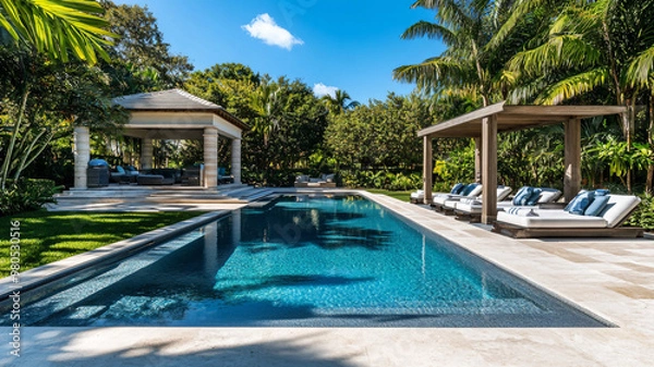 Fototapeta pool in hotel