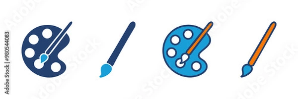 Fototapeta Paint icon vector. paint brush icon vector. paint roller icon vector