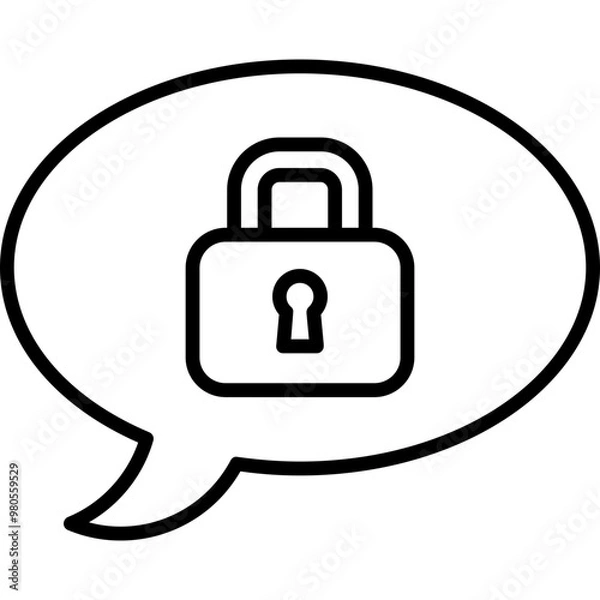 Fototapeta Private Chat Icon