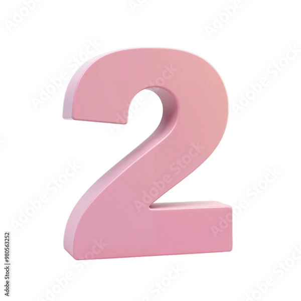 Obraz Number two on transparant background