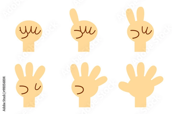 Fototapeta 数字を数える手