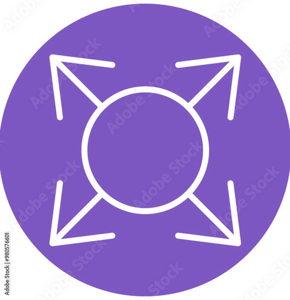 Fototapeta Scaling vector icon illustration of Business Analytics iconset.
