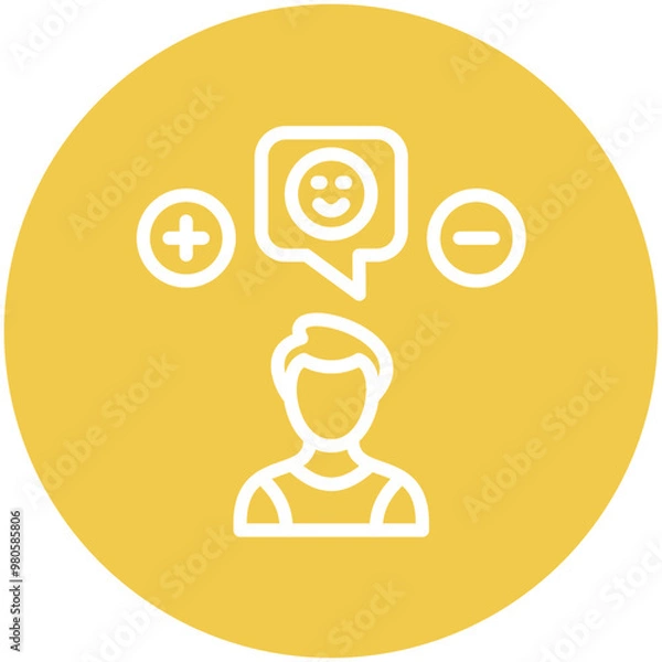 Fototapeta Attitude vector icon illustration of Generation Gap iconset.