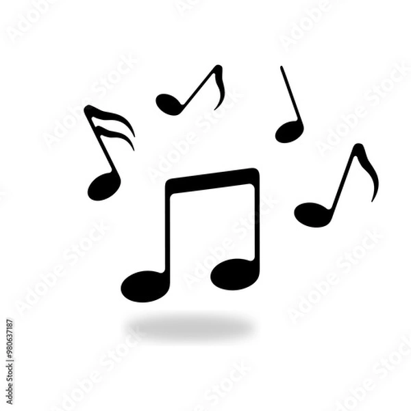 Fototapeta Music notes symbol. vector illustration