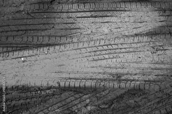 Obraz abstract wheel trail background