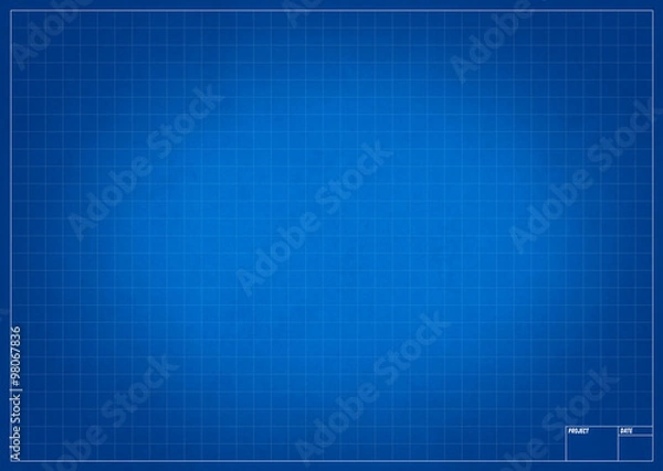Fototapeta Empty blueprint for project