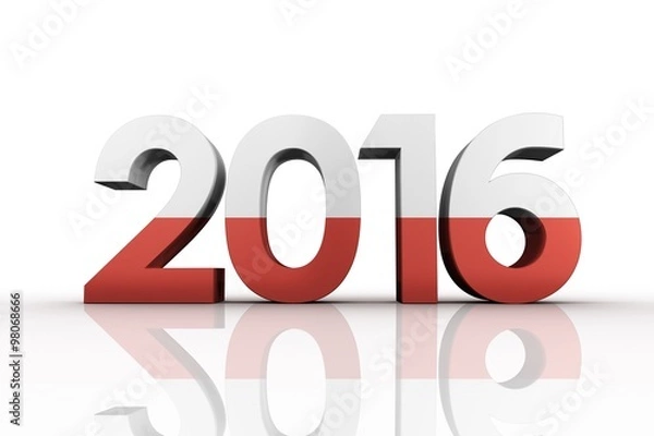 Obraz Composite image of 2016 graphic