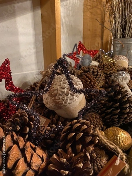 Obraz Christmas Wreath Making