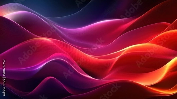 Obraz 3D rendering of ribbons and silk