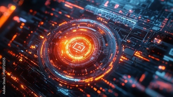 Obraz Abstract Technology Interface.