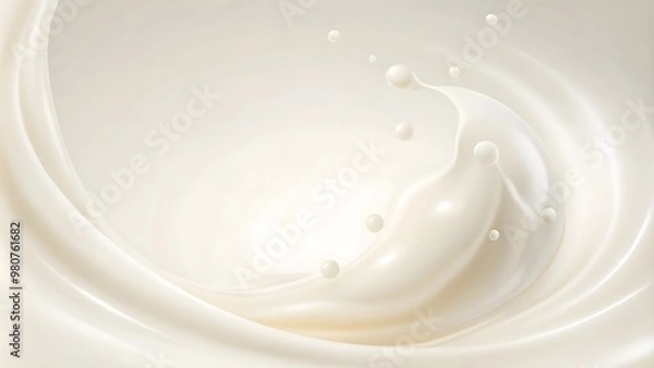 Obraz a splash of milk that is being poured abstract background. Generative AI