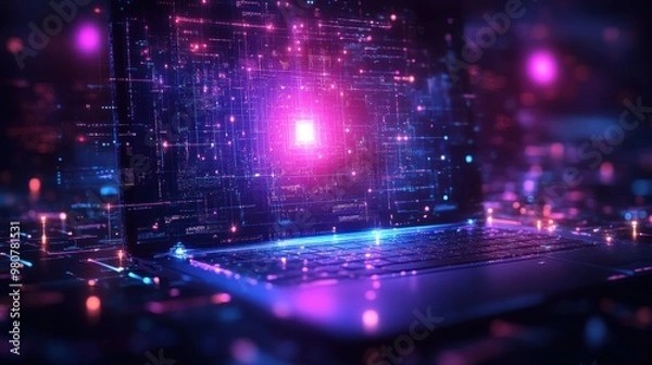 Fototapeta business technology internet and network concept e learning education internet technology webinar online courses concept illustration