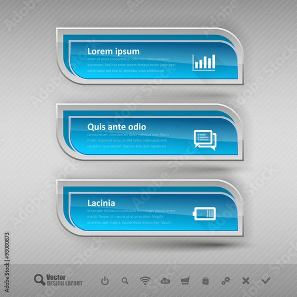 Fototapeta Business banners. Vector design elements for infographics.