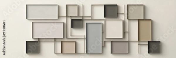 Fototapeta Abstract dynamic line shapes composition concept design background.