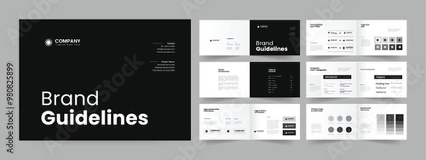 Fototapeta brand guidelines and brand guideline presentation design