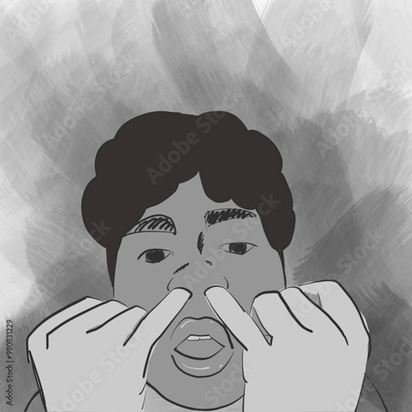 Obraz man with a beard and mustache