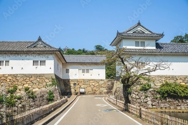 Fototapeta 彦根市、国宝彦根城の佐和口多聞櫓