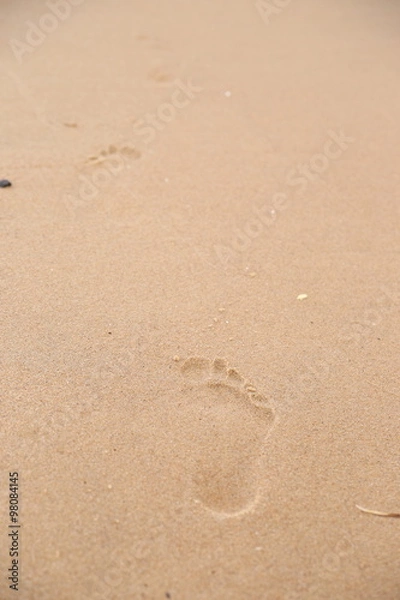 Obraz Ślady stóp na piasku