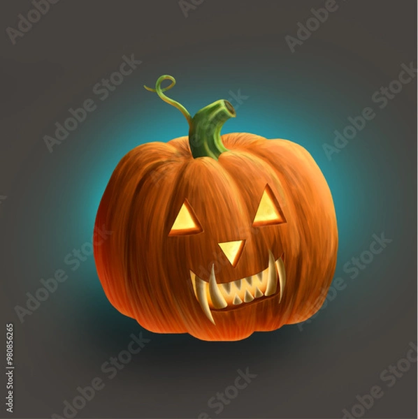 Obraz Evil pumpkin for Halloween.