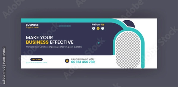 Obraz Facebook cover banner template Design, web banner corporate business social media design