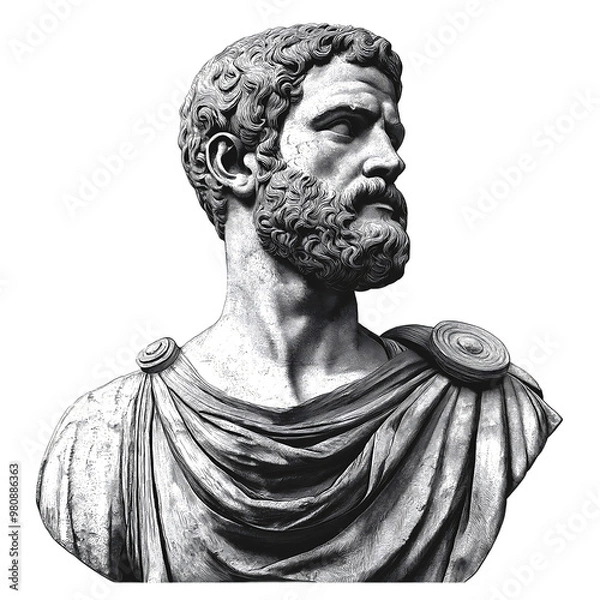 Obraz Roman man vintage illustration isolated on transparent background