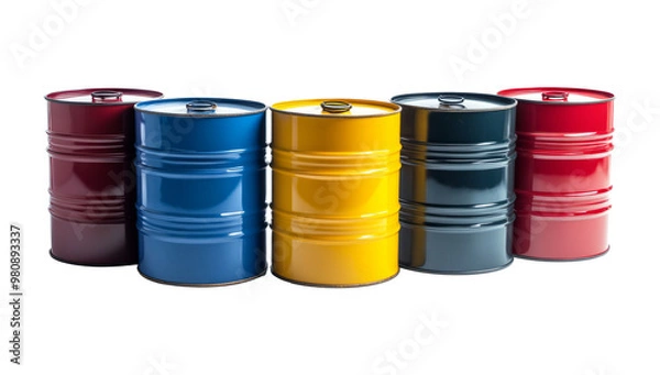 Fototapeta Paint cans on transparent background