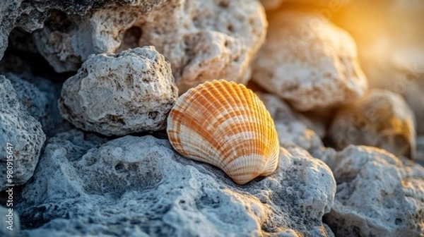 Obraz snail on the beach