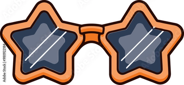 Obraz 별 모양 안경 클립아트 일러스트레이션