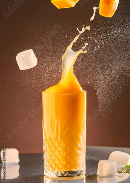 Fototapeta Mango Buttermilch Smoothie