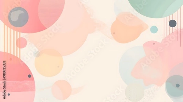 Fototapeta Abstract Minimalist Pastel Design